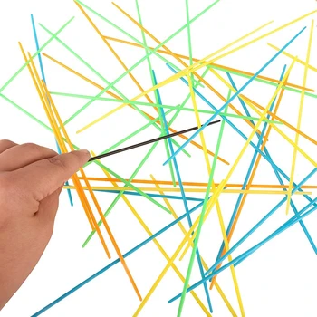 

100pcs/set Multicolor Pick-Up Sticks Game with Dice Classic Desktop Game Team Party Game Thinking Game