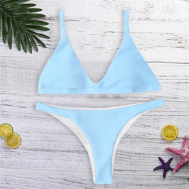 2018 New Summer Women Bikini Set Push-up UnPadded Bra Swimsuit Swimwear Triangle Bather Suit Swimming Suit biquini #FS#4JN21 (15)