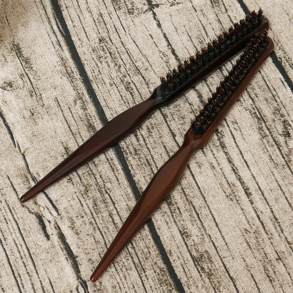Щетка для волос деревянная ручка натуральный кабана пушистая расческа-щетка Парикмахерская инструмент для чистки щетины салонная расческа