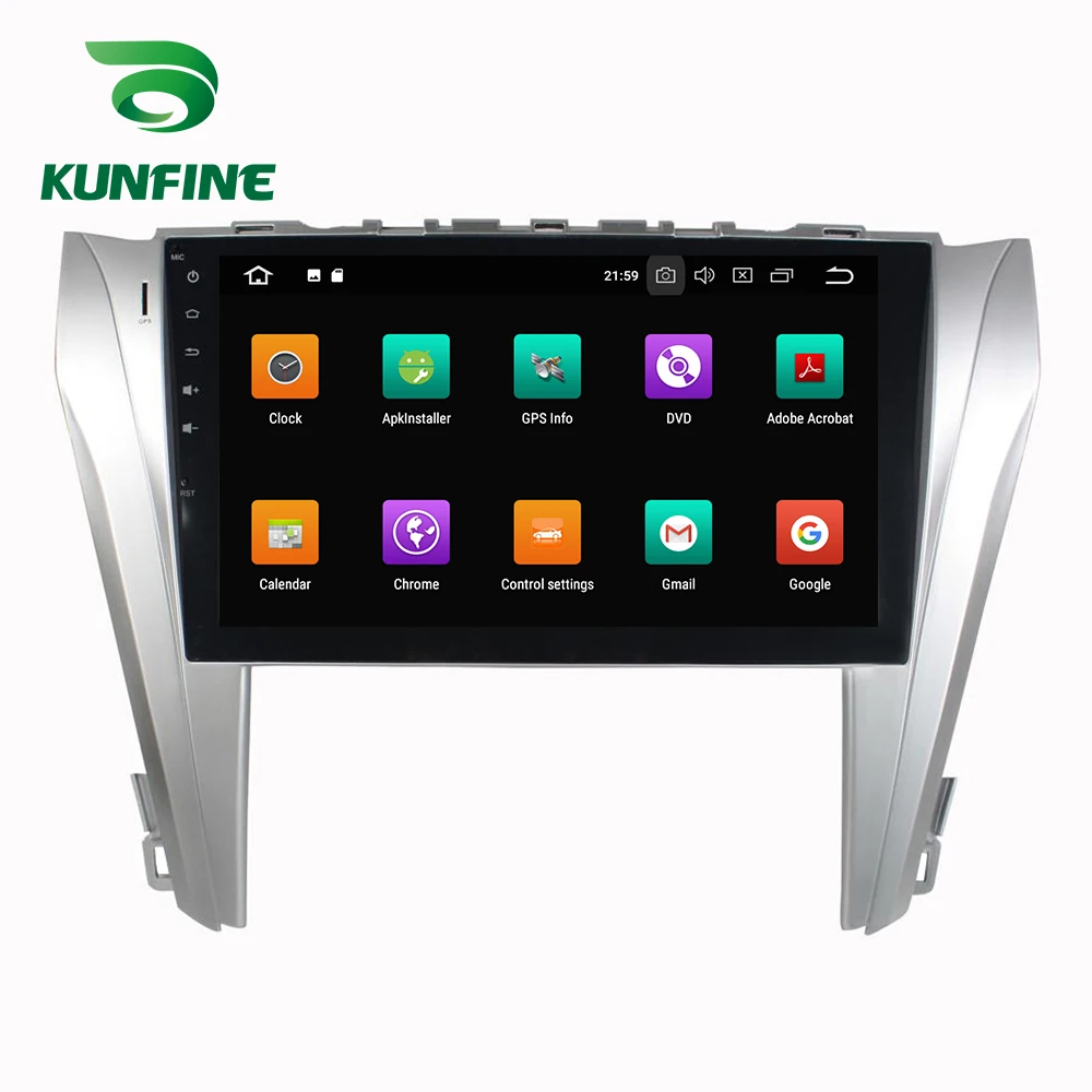 Top Octa Core 4GB RAM Android 8.0 Car DVD GPS Navigation Multimedia Player Car Stereo Deckless for TOYOTA CAMRY 2014-2015 Radio 0