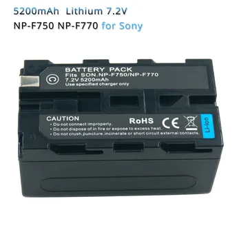 

5200mAh NP-F770 NP-F750 NP F770 np f750 NPF770 750 Rechargeable Batteries for Sony Digital Camera Camcorder Batteria