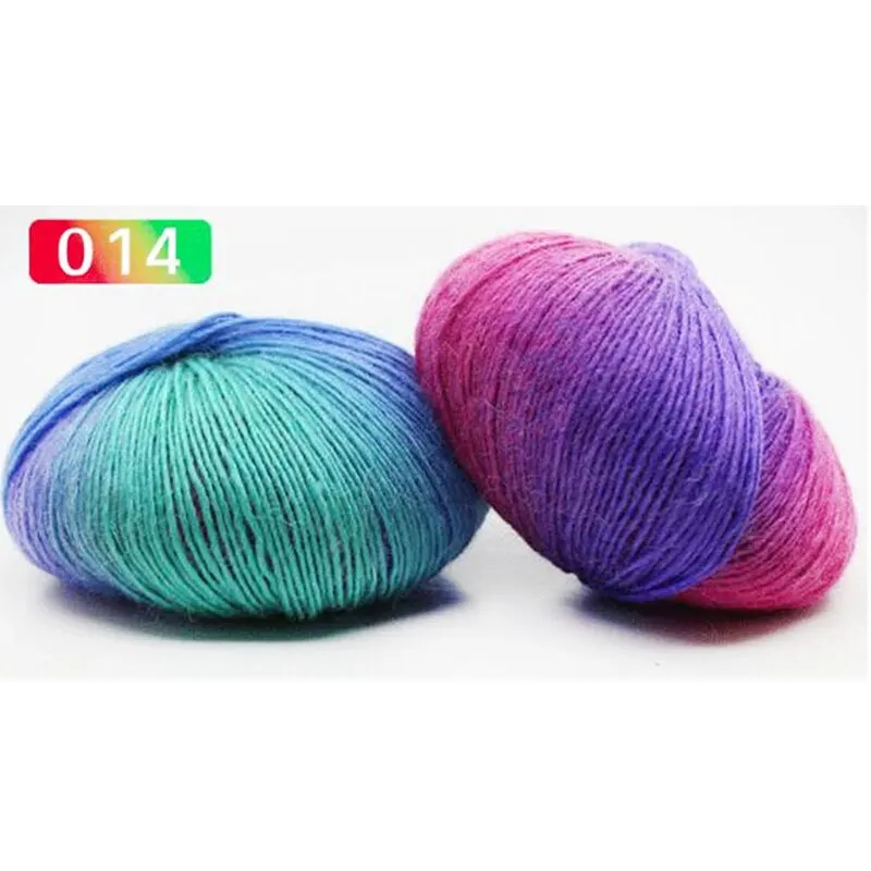 

Hot Sale Gradient Baby Hand Knitted Yarn DIY Colorful Knitting Wool Handmade Sweater Winter Warm Gift New Year Soft Scarf 27