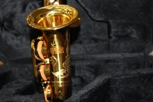 Gold Lacquer Soprano B(B) Sax saxophone Soprano saxophone with case,mouthpiece,gloves,reeds,