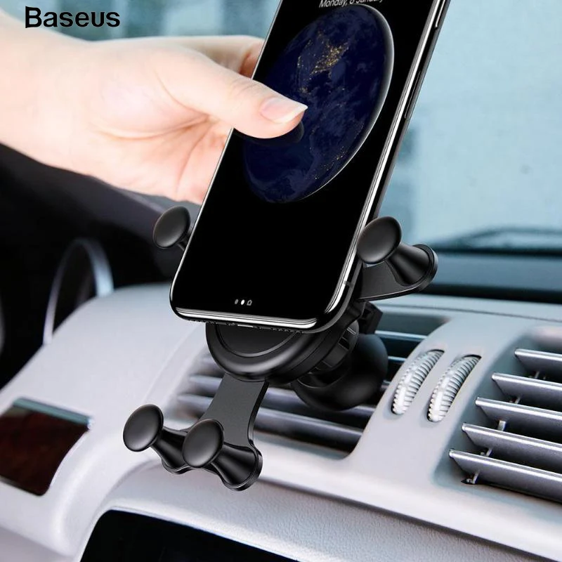 

Baseus Emoji Gravity Universal Car Phone Holder Air Vent Outlet Mount Clip 360 Degree Rotation Bracket Stand Mobile Phone Holder