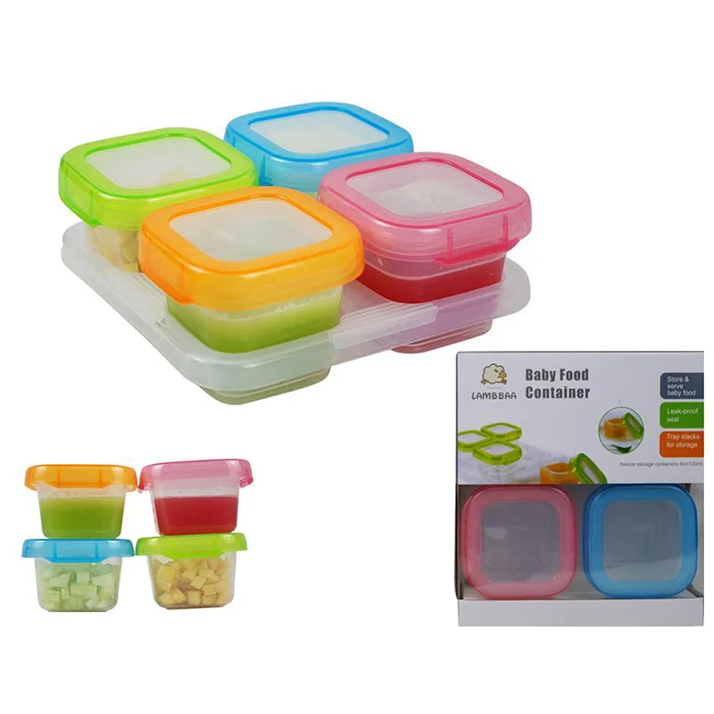 Plastic Baby Food Supplement Puree Storage Containers Food Box with