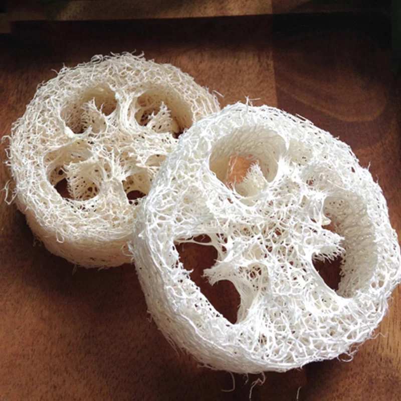 100 шт./лот 2 см толщиной 6-8 см Широкий натуральный Luffa Loofa ломтик DIY для мыла ручной работы инструменты очиститель Губка скруббер мыло