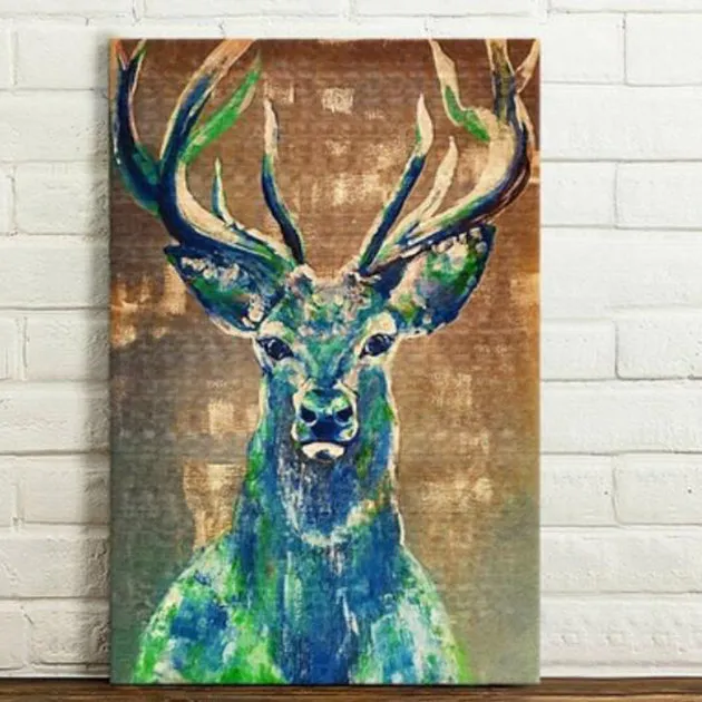 Unframed Canvas Deer Prints Retro Home Decor Wall Art Picture Painting