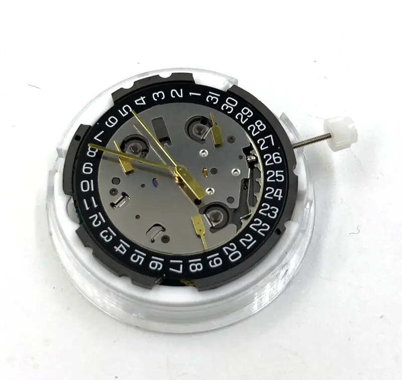 Подлинный Швейцарский ETA G10.212 кварцевый H4 Белый механизм даты Черный