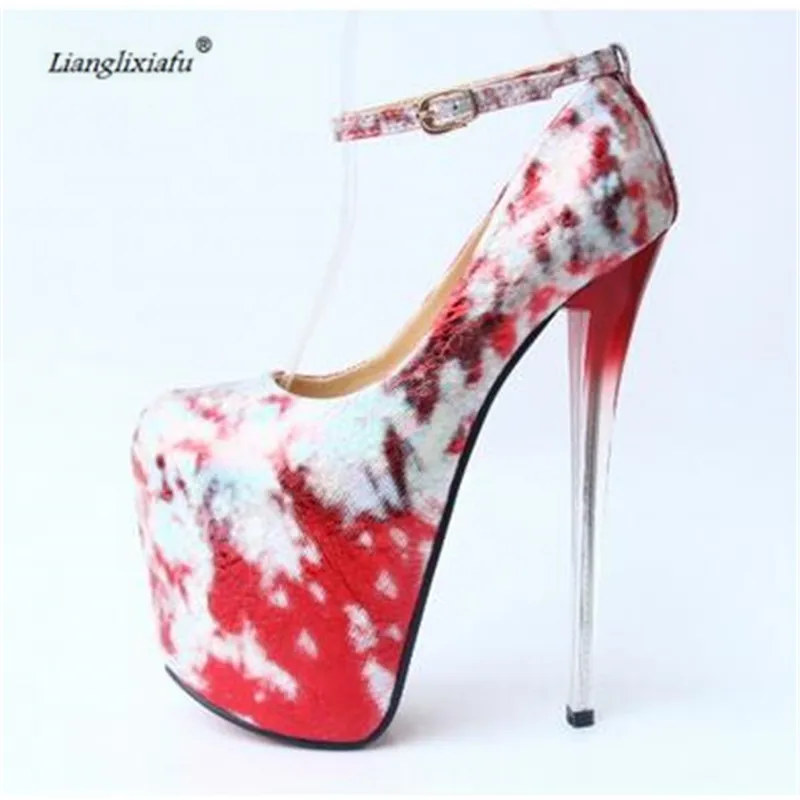 LLXF zapatos Plus:34 45 46 47 трансвеститов сексуальные 19 см прозрачные тонкие высокие