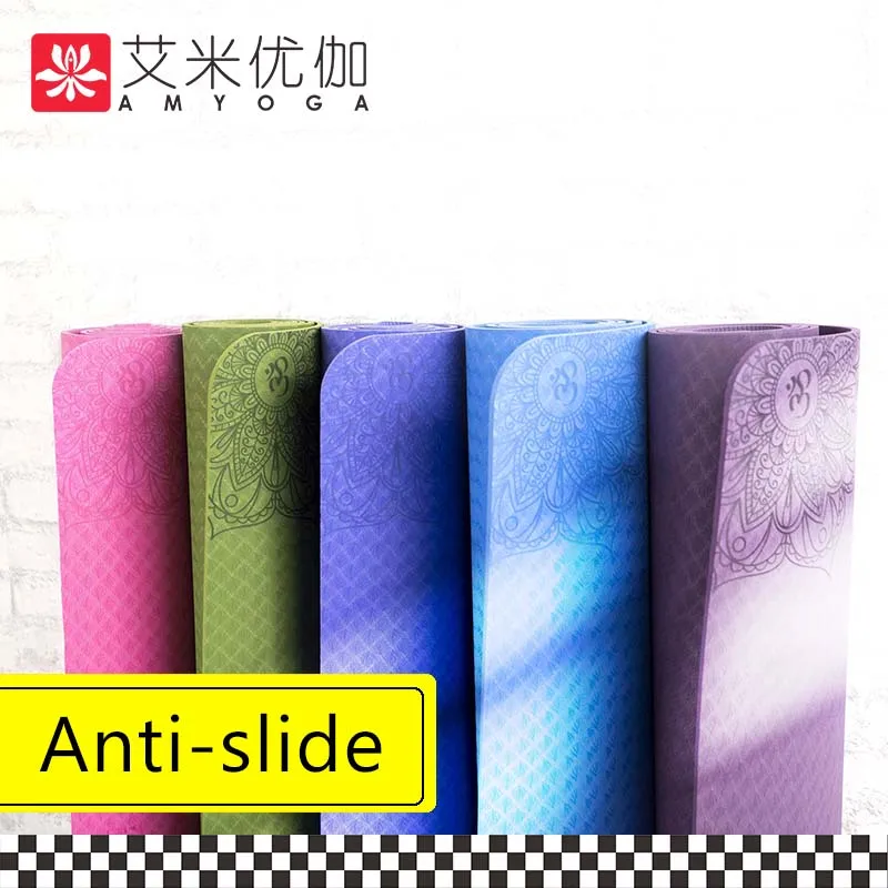 

eco-friendly anti slip TPE Yoga Mat,wtih sling and carry strap free shipping