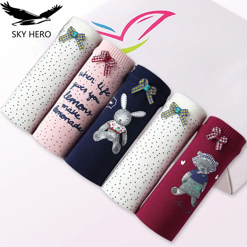 

5ps/lot Brand New High Quality Large Size Women's Cotton Cute Panties Candy Color Middle Waist Triangle Briefs Underwear SRJ