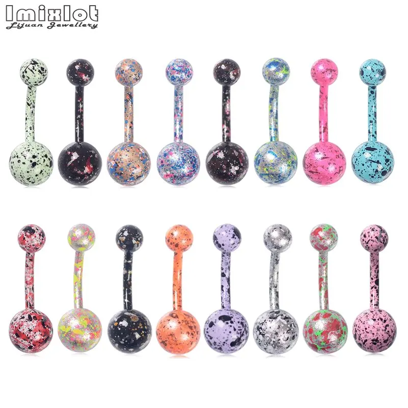 

1 PC Steel Piercing Ombligo 14G Colorful Navel Piercing Belly Button Piercings Dangle Earrings Belly Piercing Body Jewelry