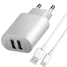 Для Xiaomi USB зарядный кабель 2000 мАч двойной usb порт адаптер для iPhone X XR 7 8 PLUS путешествия Быстрая зарядка кабели разъем универсальный