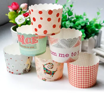 

Free Shipping 50pcs greaseproof paper Color cupcake cases muffin cups baking cup bakery party supply