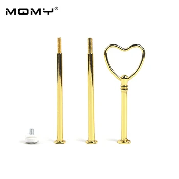 

100pcs / Lot 3 Tier Cake Plate Stand Fitting White Heart Shape Handle