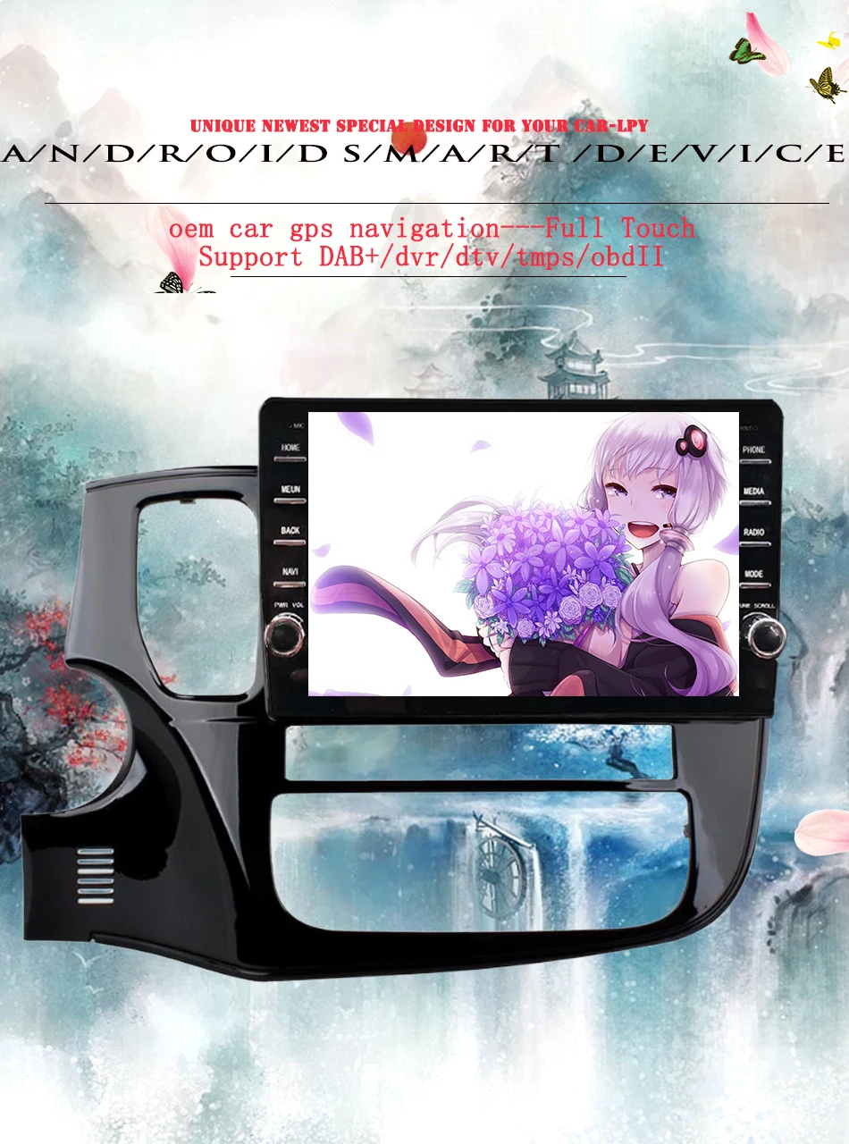 Discount 4G+64G Android 9.0 4G Car Radio Multimedia Video Player Navigation GPS For Mitsubishi Outlander 3 2012-2018 2019 2 Din no dvd 1