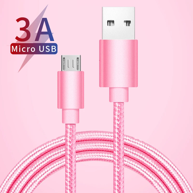 

Micro USB Cable for Xiaomi Note 5 Pro Fast Charging for Samsung S7 S5 Nylon Braided Wire Data Cord microusb Cable for sony lg