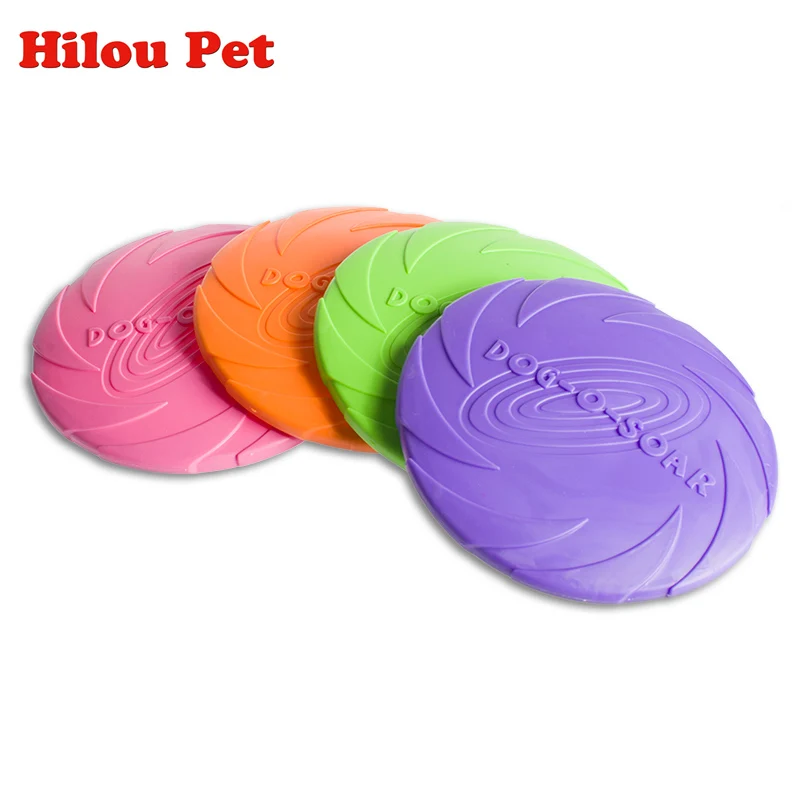 صديقة للبيئة سيليكون المطاط لينة الكلب يطير القرص pet مقاومة الأسنان جلب لعب الكلاب تدريب تحلق القرص لعب لعبة