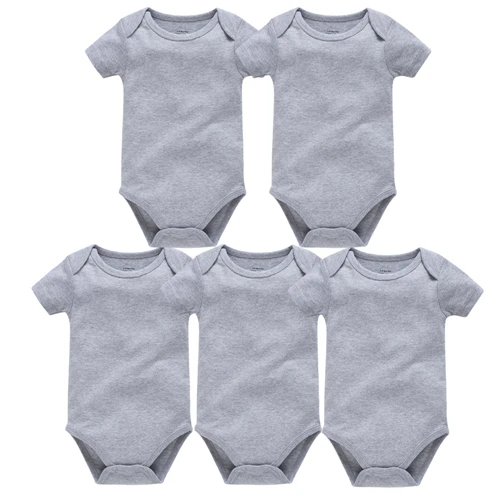 2019 Blank Baby Clothes Solid Design Short Sleeve Cotton Summer Baby Rompers Newborn Baby Boys