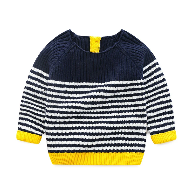 

2-7T New Clothing Baby Boy Girl Knitted Sweater Autumn Children Clothing Wear Cotton Striped Sweaters Kids Winter Pullover
