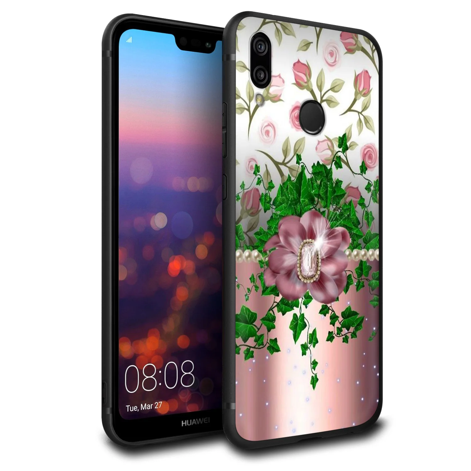 Чехол Lavaza с изображением розовых золотых роз для Huawei Honor 10 9 8 8x 8c 7x 7c 7a Note Nova 3 3i Lite Y9