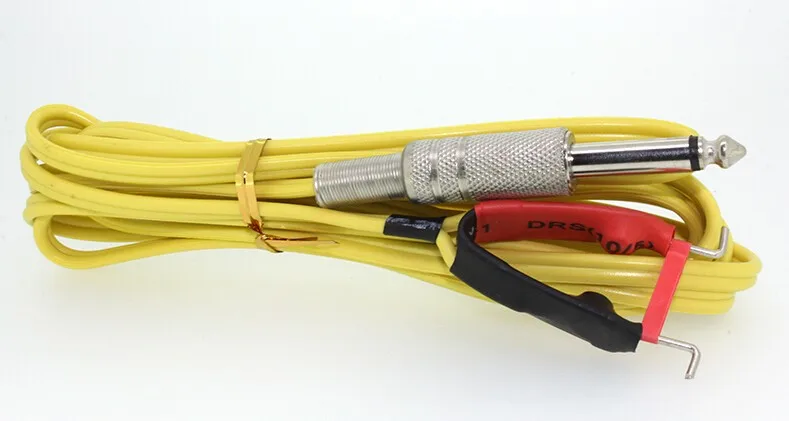 Горячая RCA шнур для татуировочной машинки Профессиональный 1,8 м резиновый силиконовый шнур для тату машины питания - Цвет: Цвет: желтый
