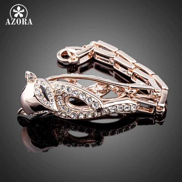 Роза AZORA инкрустированная искусственной лисицей модель TS0034|bracelet swaroski|bracelet