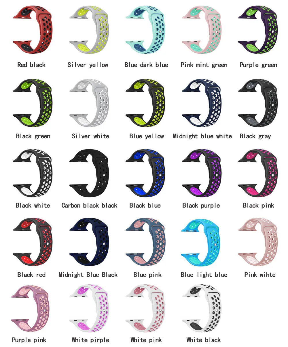 Brand Sport Silicone Band Strap Apple 
