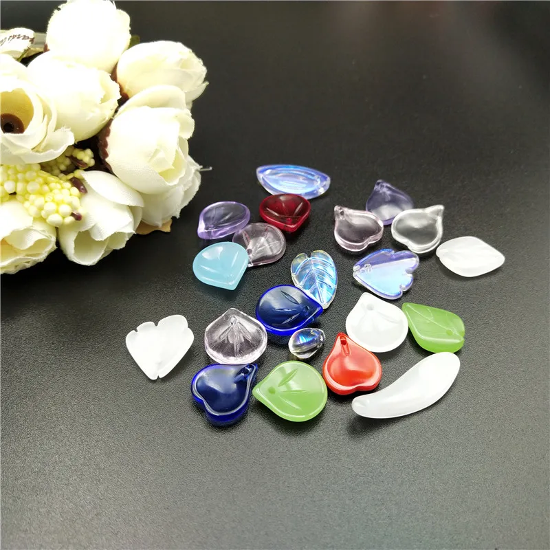 

High Quality Charm Crystal Beads Czech Crystal Petal Gradient Color Tear Drop Bead Cross Hole Crystal Beading For DIY Decoration