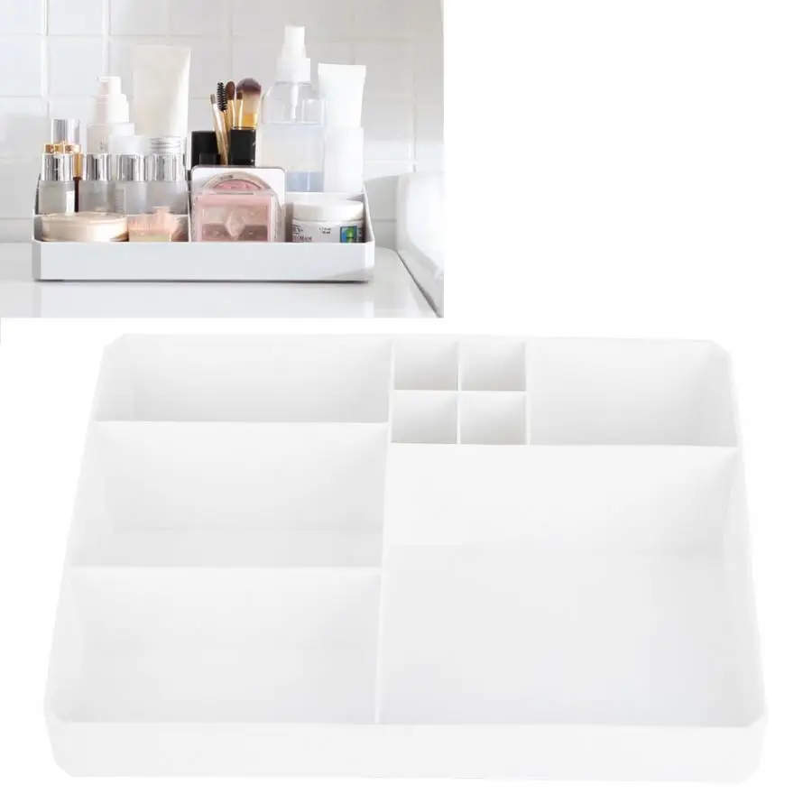 

Multi-functional Desktop Makeup Organizer Lipstick Blush Eyeshadow Brushes Holder Nail Art Tools Accessories Container