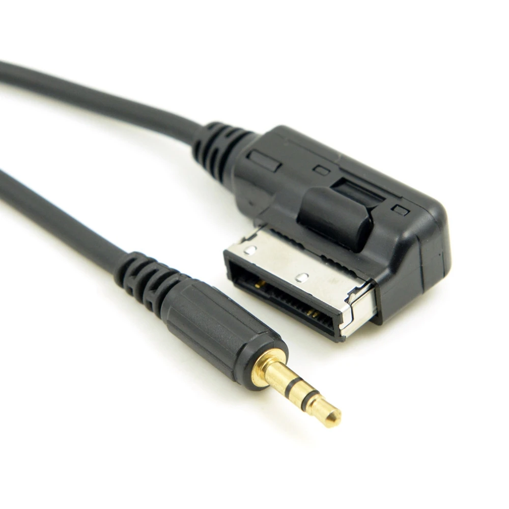 블랙 음악 인터페이스 AMI MMI 3.5mm 오디오 AUX 케이블 VW 및 Audi A3 A4 A5 A6 A8 Q3 Q5 Q7 자동차 MP3 플레이어