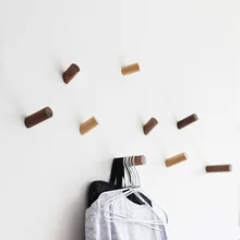 3pcs/lot Northern Europe Wood Hooks Hanger Resin Wall Organizer Hangers Robe Hooks for Wall Hangings Free Shipping