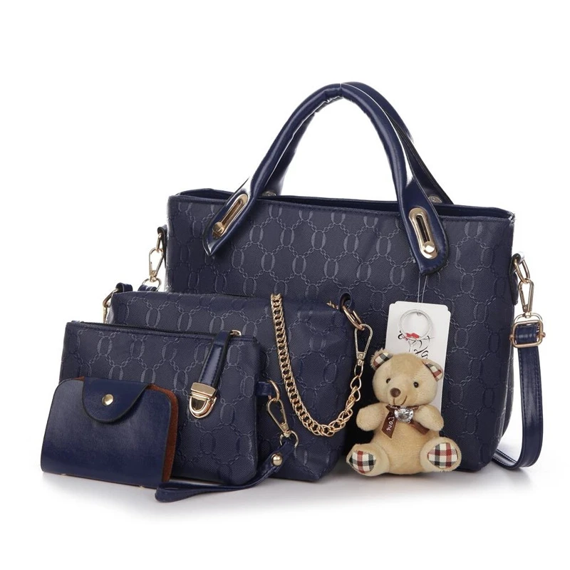 

Women Bag Top-Handle Bags 2017 Fashion Women Messenger Bags Handbag Set PU Leather Bag