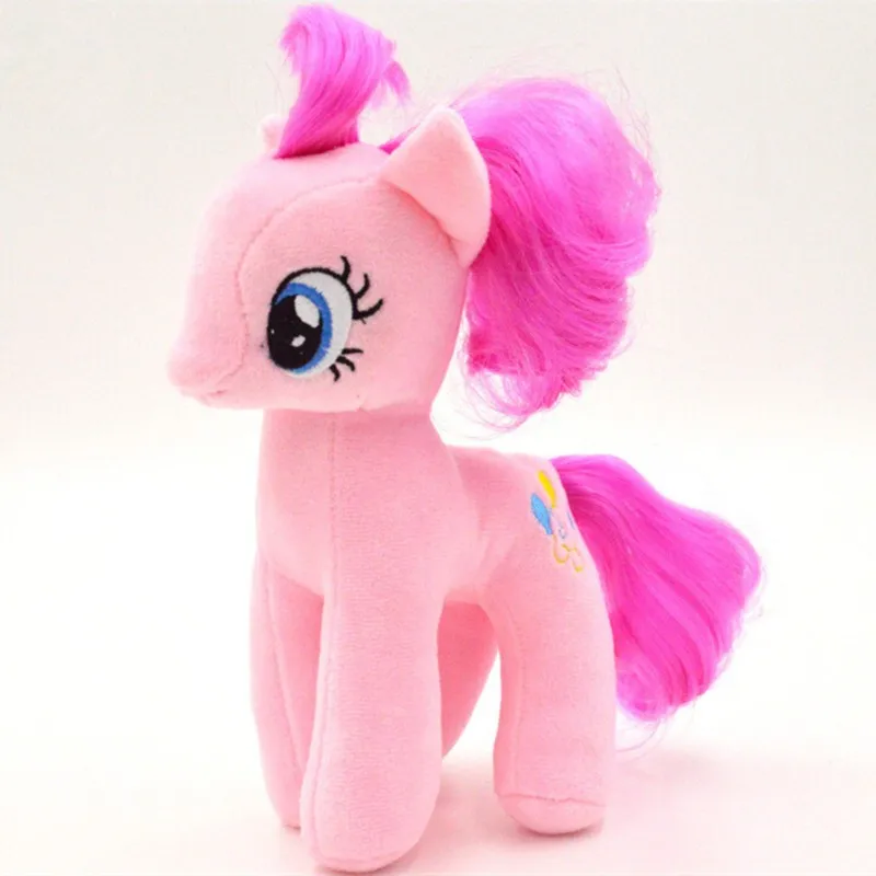Children's 18cm little Rainbow Horse Toys Cartoon Animal Plush Doll Rarity Pinkie Pie Fluttershy Twilight Sparkle Rainbow Dash
