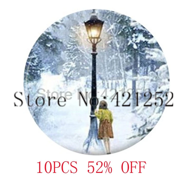 Narnia The Witch and гардероб Люси и лампа столб стекло кабошон с фото ожерелье брелок