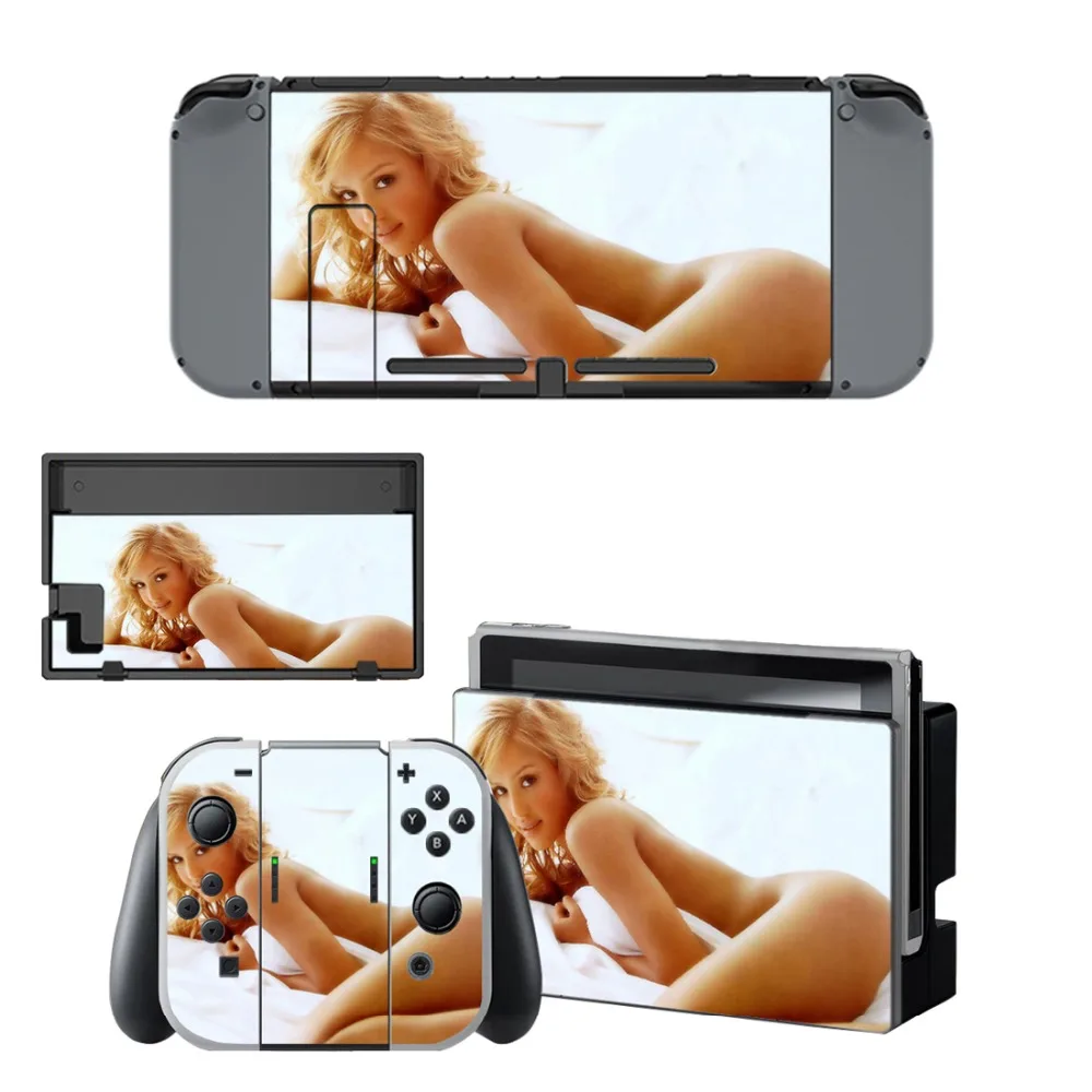 

Custom Design Lady Decal Vinyl Skin Sticker for Nintendo Switch NS Console + Controller + Stand Holder Protective Skin Sticker