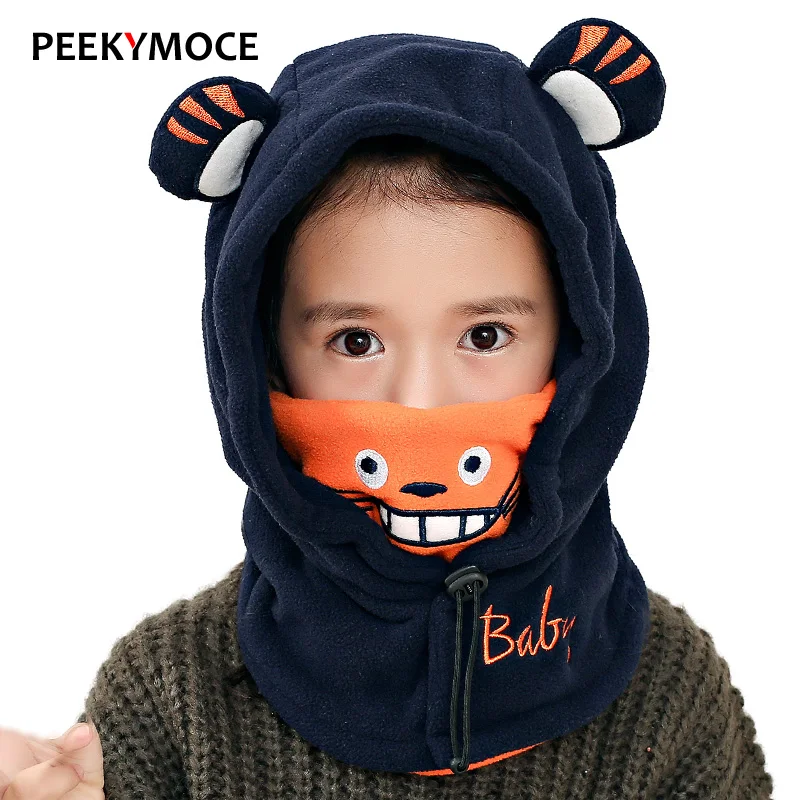Детская Балаклава Peekymoce шапочки для мальчиков и девочек маска на все лицо зимняя