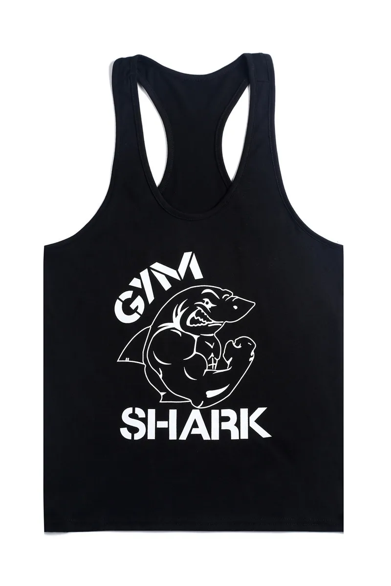 New Arrival Gym Shark Men's Loud Mouth Stringer Tank Top, Gymshark  Bodybuilding and Fitness Singlets Sports Muscle Shirt - AliExpress