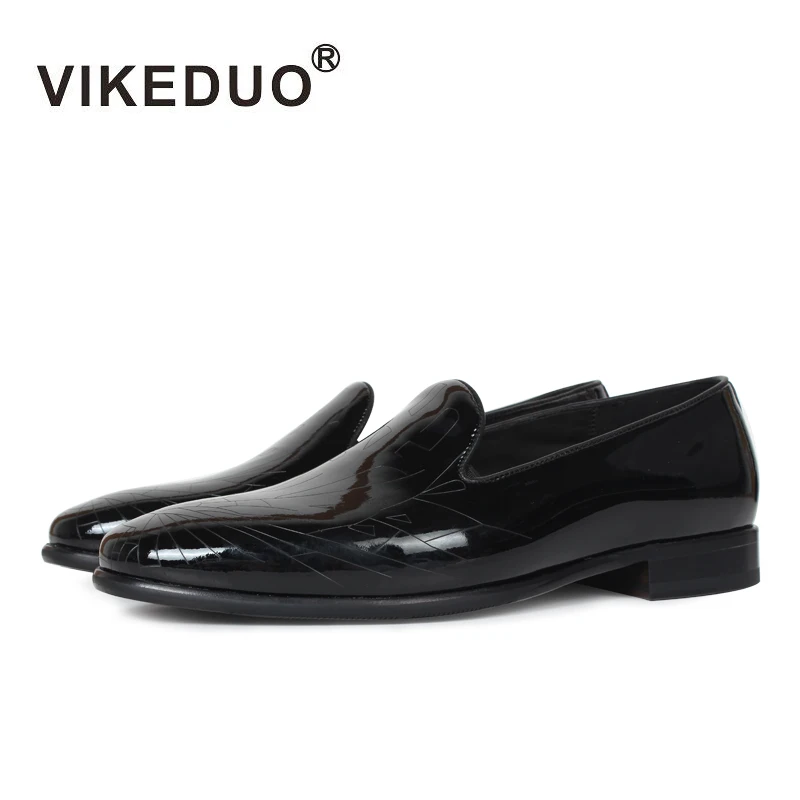 Vikeduo/ классические мужские лоферы ручной работы; повседневная обувь из натуральной кожи; Роскошные модные вечерние туфли; дизайн