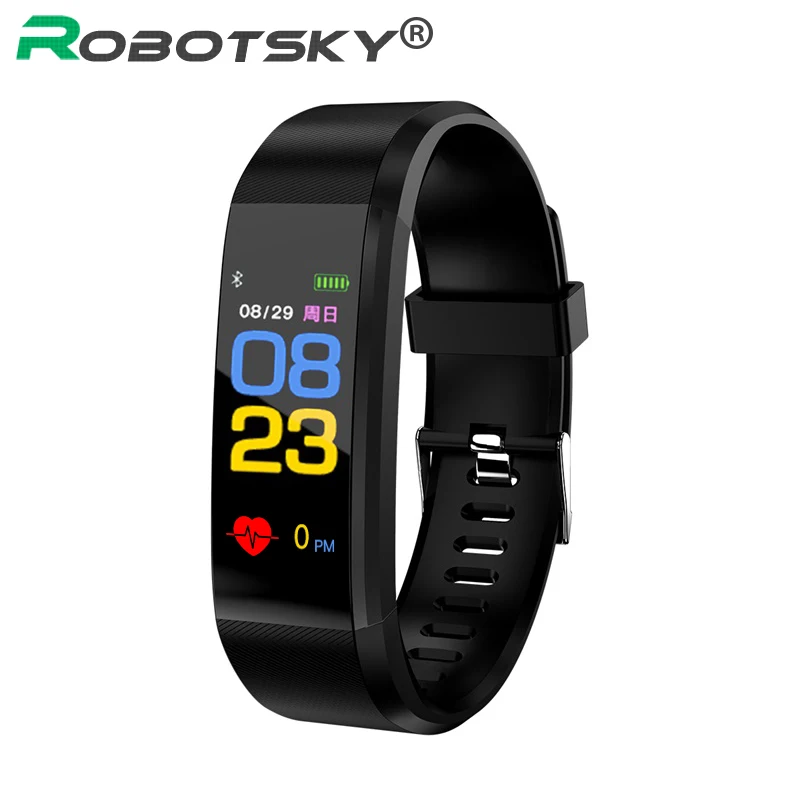 

115 Smart Wristband Heart Rate Sports Date Calories Pedometer Sleep Monitor women Call Reminder for Android IOS Smart Bracelet