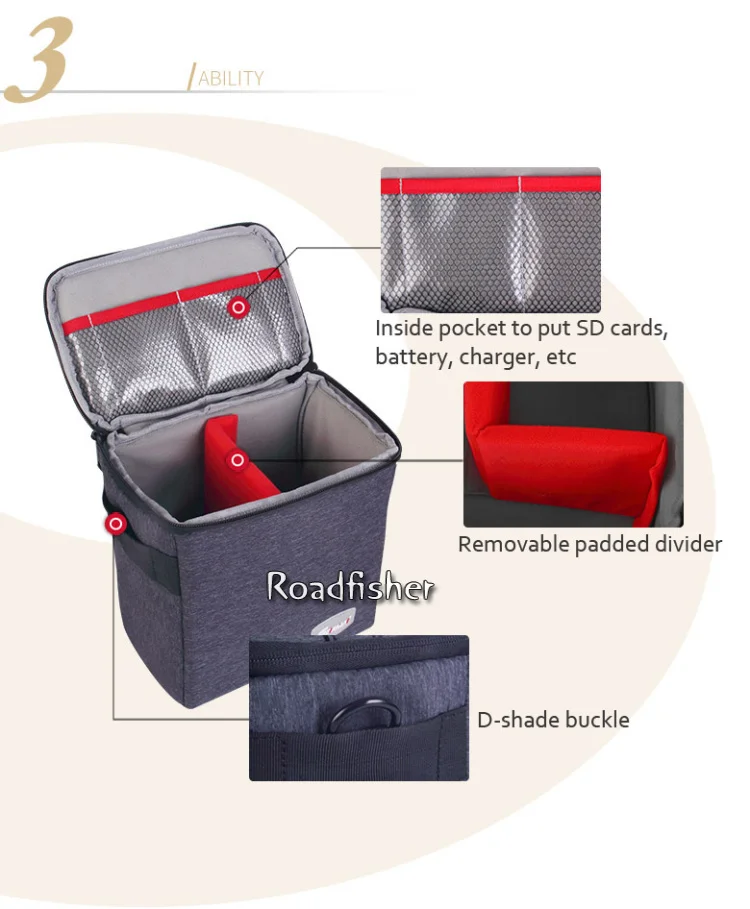 Camera bag partition insert organizer 10