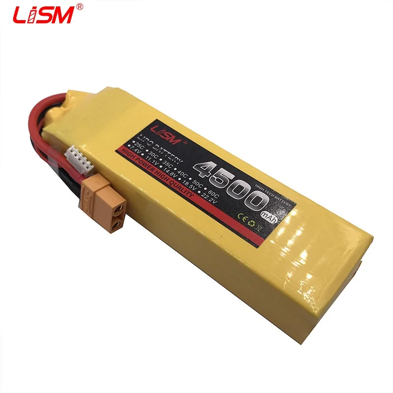 

RC Battery 4S 14.8V 4500mAh 35C Max 70C LiPo Battery 4S For RC Quadcopter Airplane Helicopter Drone Car Boat Truck #20y73