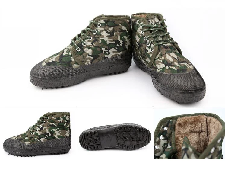 

Mens winter shoes bionic camouflage shoes cotton liner military tactical shoes outdoor hunting keep warm shoes Combat boots