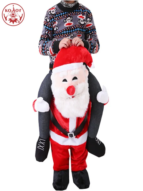 Carry On Santa Claus Ride On Costumes Adult Men Animal Funny Dress Up
