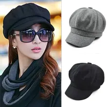 Womens French Beret Hat Newsboy Cabbie Beret Cap Cloche Woolen Painter Visor Hats for Autumn Winter кепка женская кепки женские бейсбольная кепка берет