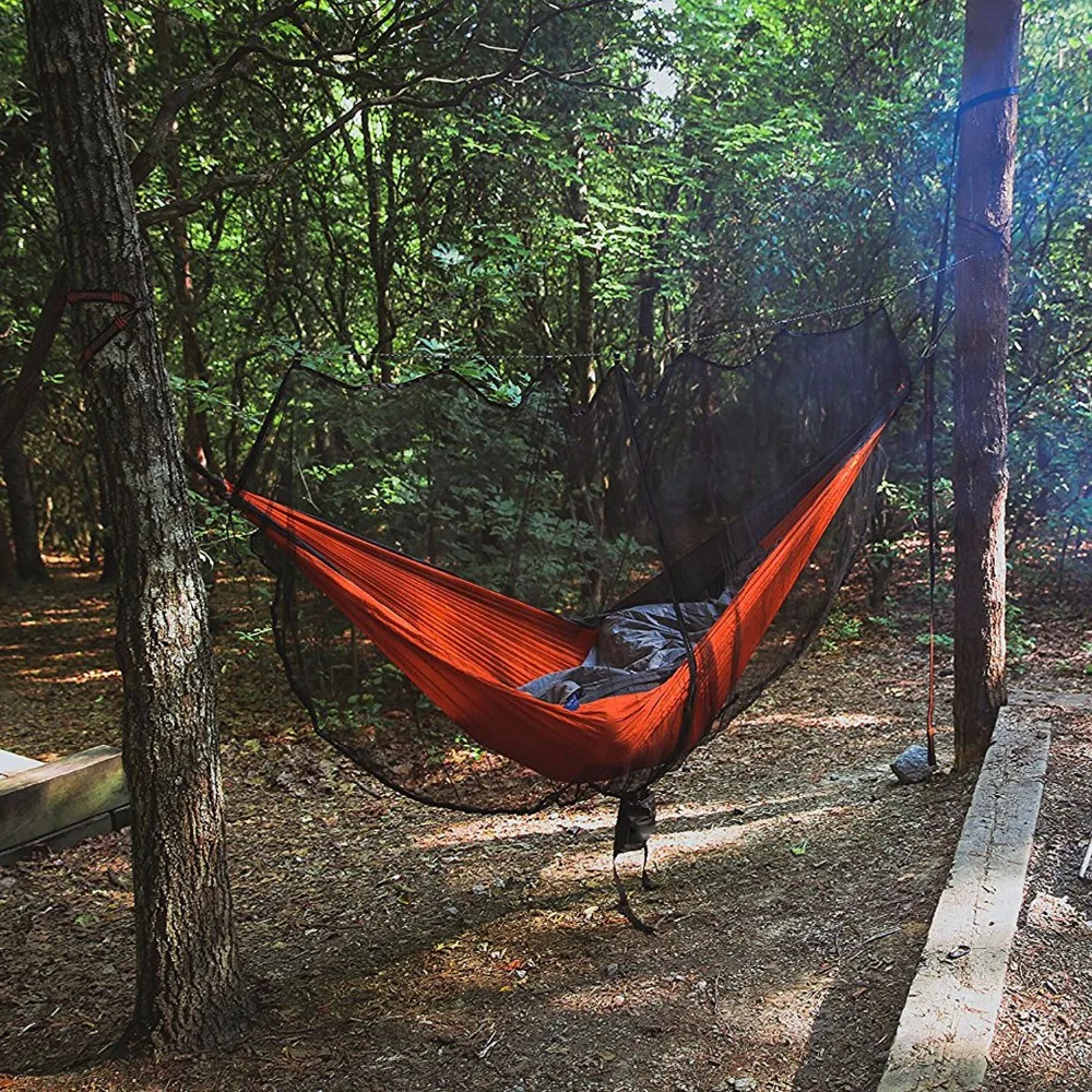 Portable Nylon Camping Hammock Mosquito net Double Person For Survival Garden Hunting Travel