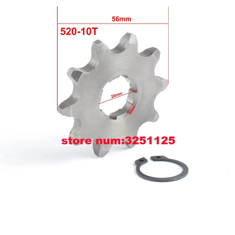 250ccc dirt pit bike atv quad buggy front chain sprocket 520 200cc motorcycle accessories part for zongshen loncin lifan kayo