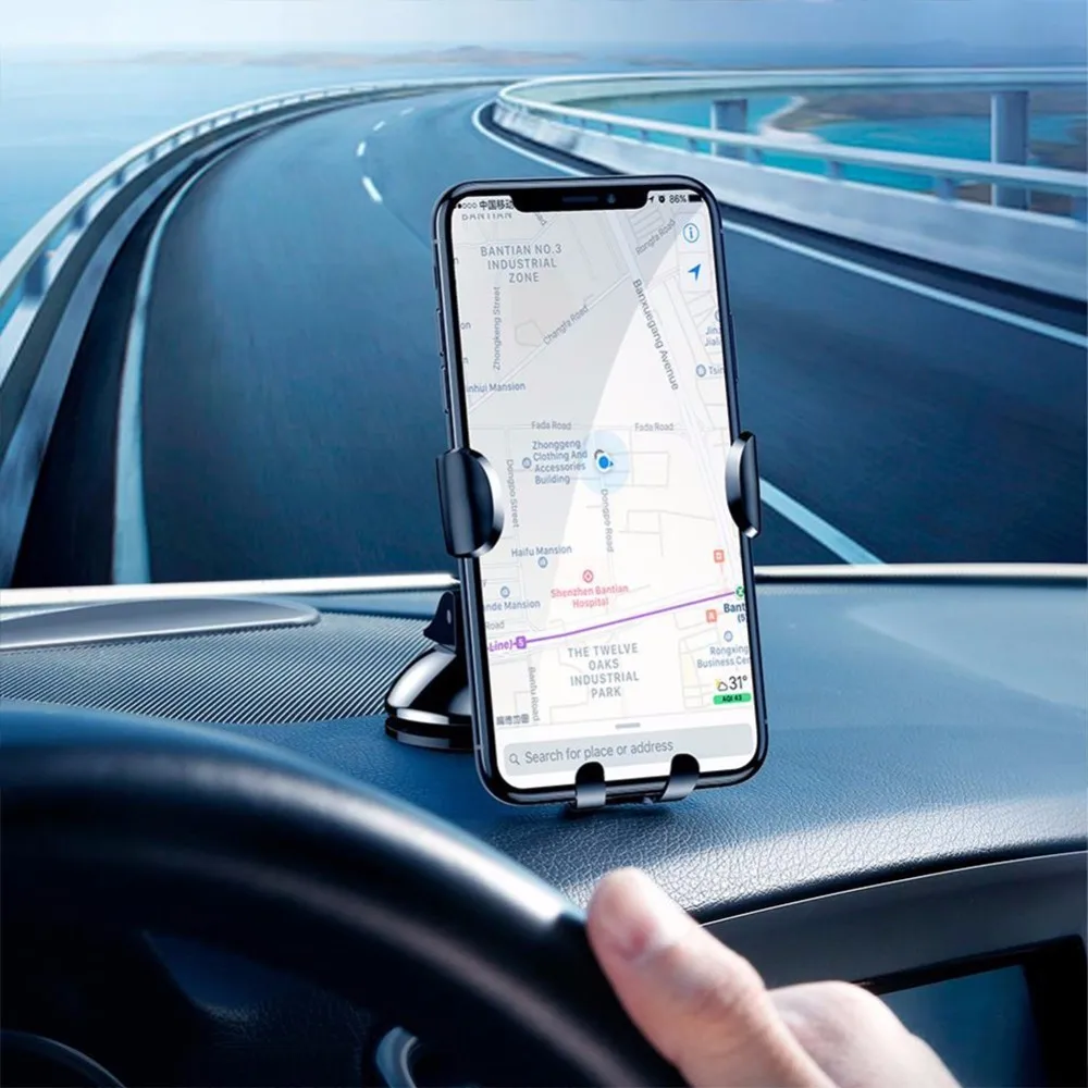 Универсальный автомобильный держатель для телефона iPhone X 8 7 Samsung гибкий с
