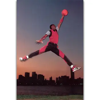 

S1124 Rare Michael Jordan Basketball Player MVP Wall Art Painting Print On Silk Canvas Poster Home Decoration