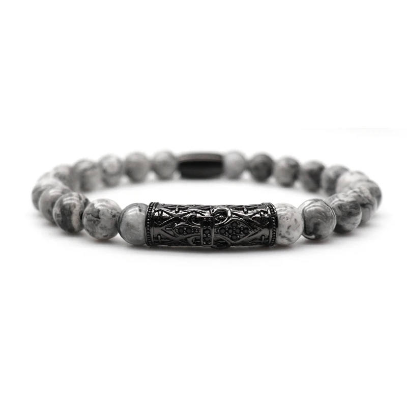 Luxury Charms Earth Globe Bead Bracelet For Men Natural GES Beaded Elastic Armband Bracelet Fashion Men Gift To Friend Father BF Luxury Charms Earth Globe Bead Bracelet For Men Natural GES Beaded Elastic Armband Bracelet Fashion Men Gift To Friend Father BF